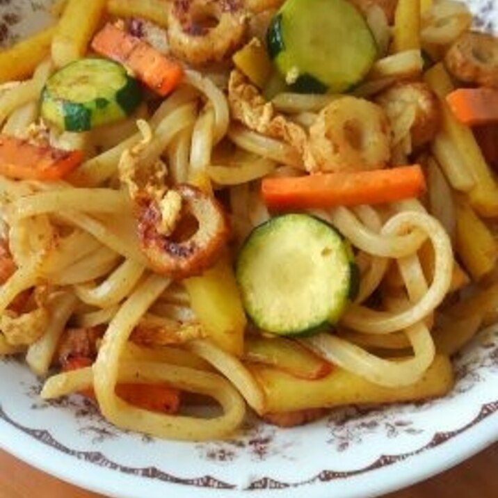定番野菜の焼きうどん~カレーに夏を乗り切ろう